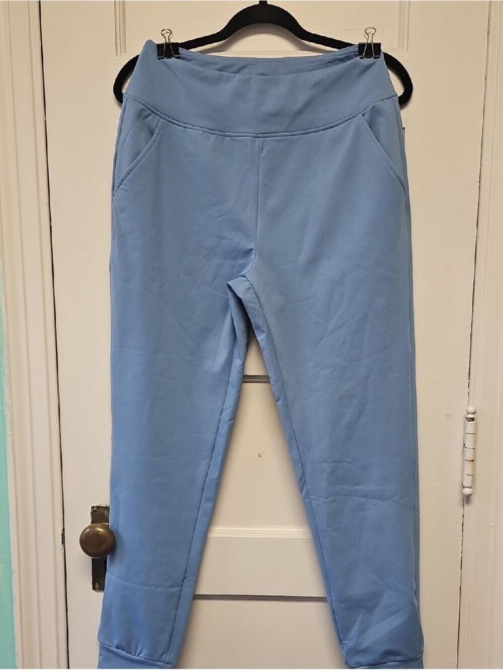Light Blue Women's Activewear Fleece Joggers